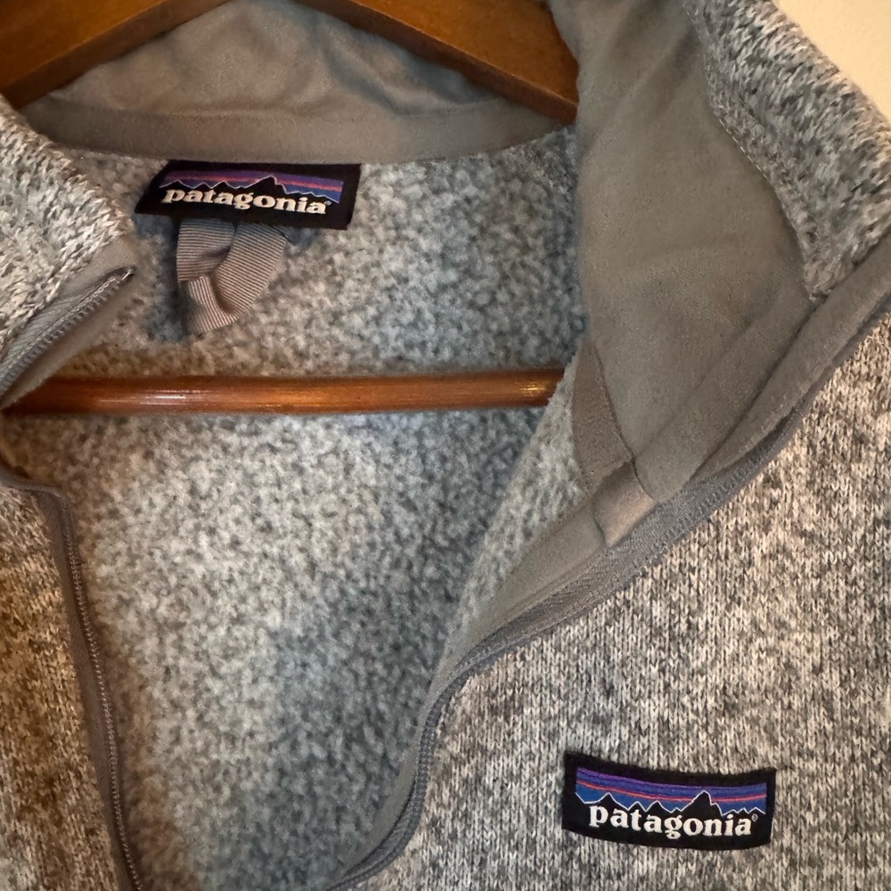Patagonia Light Gray Fleece Jacket with White Tag - Picture 3 of 5